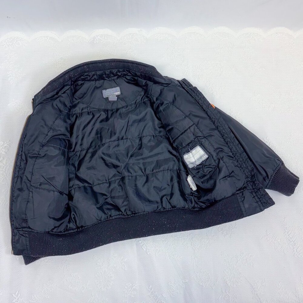 H&M Kids Bomber Jacket Military Style with Patches Zip Up Coat - Picture 7 of 10